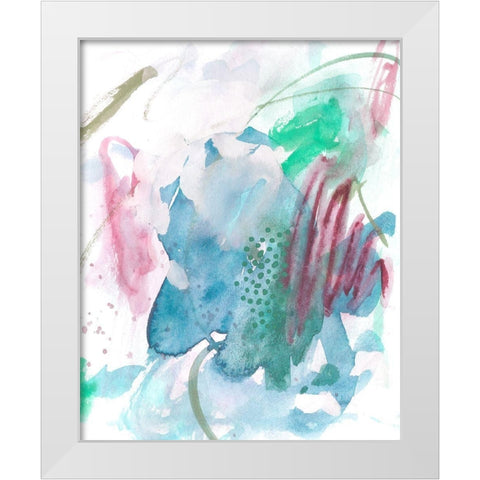 Magenta Wave Form III White Modern Wood Framed Art Print by Wang, Melissa