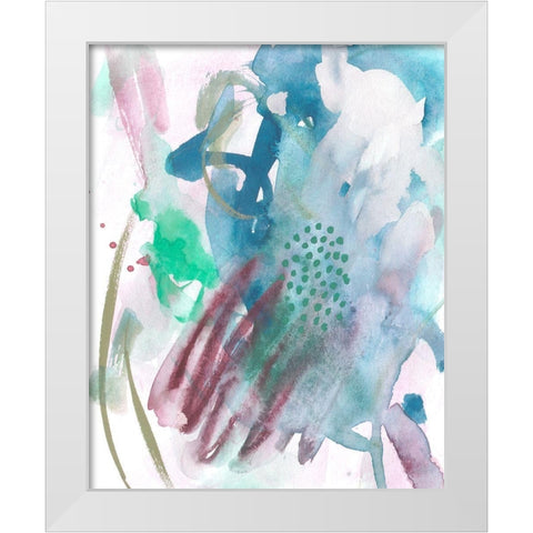 Magenta Wave Form IV White Modern Wood Framed Art Print by Wang, Melissa