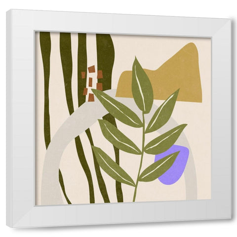 Far Away Place I White Modern Wood Framed Art Print by Wang, Melissa