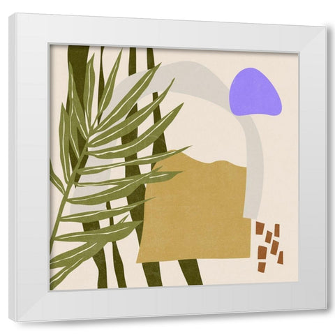 Far Away Place II White Modern Wood Framed Art Print by Wang, Melissa