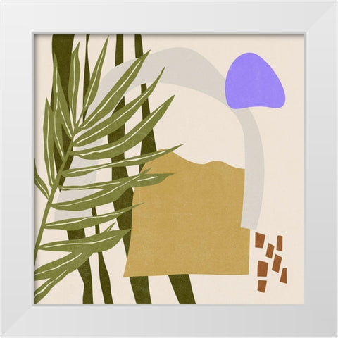 Far Away Place II White Modern Wood Framed Art Print by Wang, Melissa