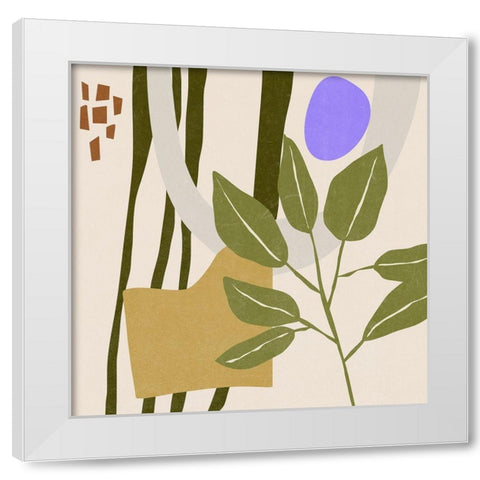 Far Away Place III White Modern Wood Framed Art Print by Wang, Melissa