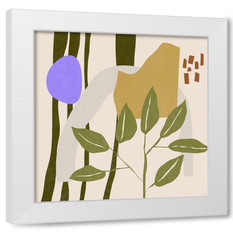 Far Away Place V White Modern Wood Framed Art Print by Wang, Melissa