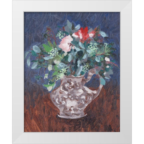 Night Bouquet I White Modern Wood Framed Art Print by Wang, Melissa