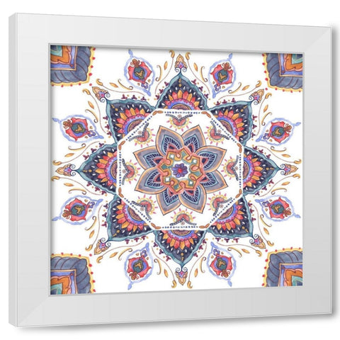 Mandala Meditation I White Modern Wood Framed Art Print by Wang, Melissa