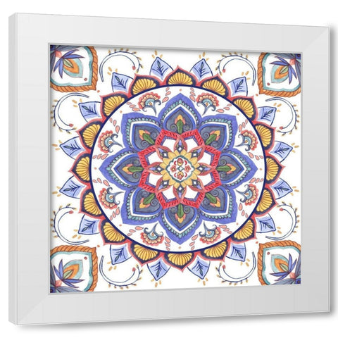 Mandala Meditation III White Modern Wood Framed Art Print by Wang, Melissa