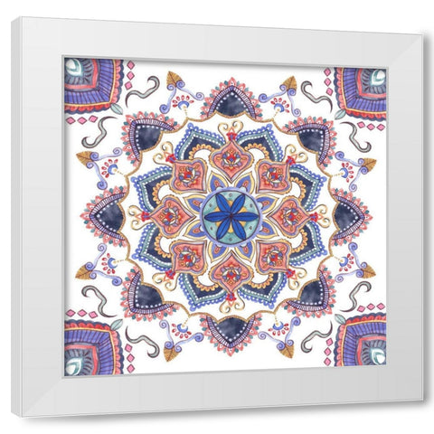 Mandala Meditation IV White Modern Wood Framed Art Print by Wang, Melissa