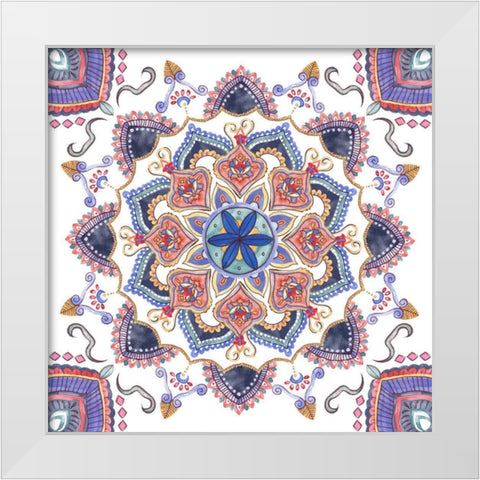 Mandala Meditation IV White Modern Wood Framed Art Print by Wang, Melissa