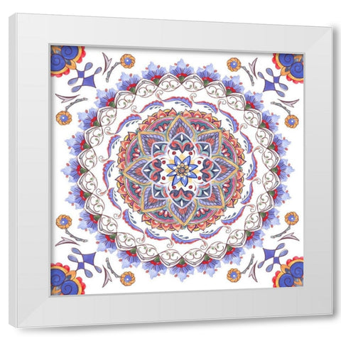 Mandala Meditation V White Modern Wood Framed Art Print by Wang, Melissa