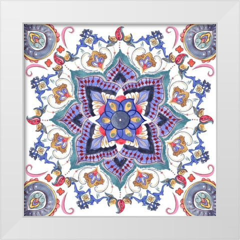 Mandala Meditation VI White Modern Wood Framed Art Print by Wang, Melissa