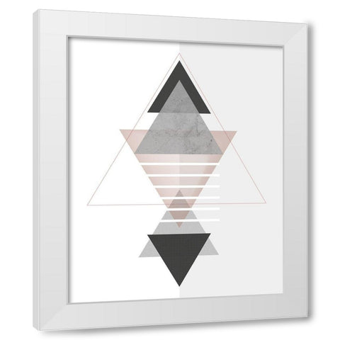 Marbled Deco III White Modern Wood Framed Art Print by Balbuena, Sabrina