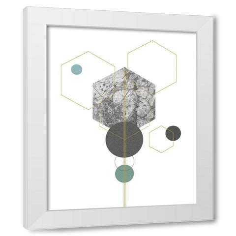 Marbled Deco IV White Modern Wood Framed Art Print by Balbuena, Sabrina