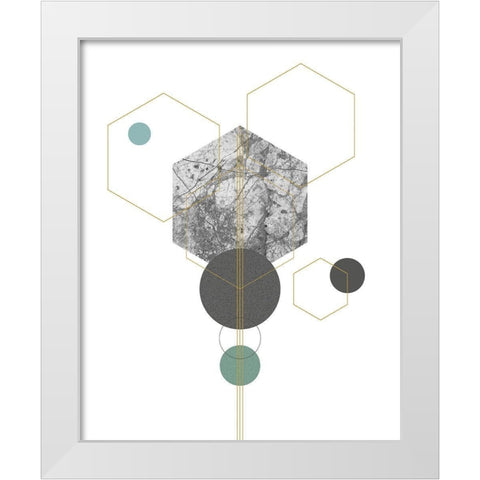 Marbled Deco IV White Modern Wood Framed Art Print by Balbuena, Sabrina