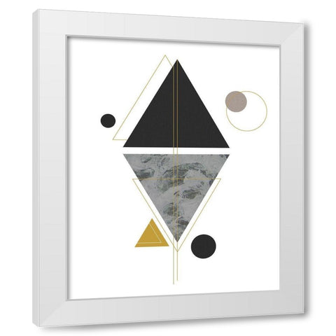 Marbled Deco VI White Modern Wood Framed Art Print by Balbuena, Sabrina