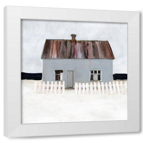 Beach Hut IV White Modern Wood Framed Art Print by Stellar Design Studio