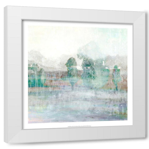 Distant Pond II White Modern Wood Framed Art Print by Stellar Design Studio