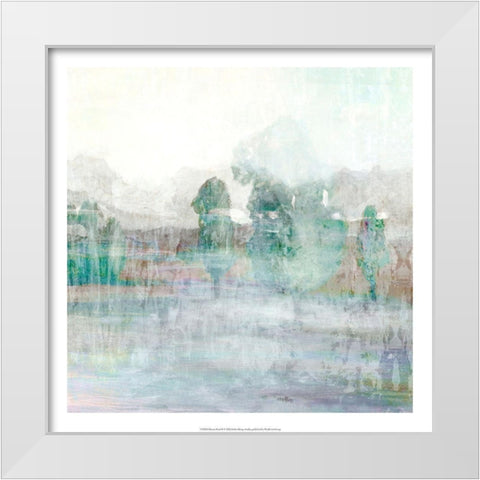 Distant Pond II White Modern Wood Framed Art Print by Stellar Design Studio