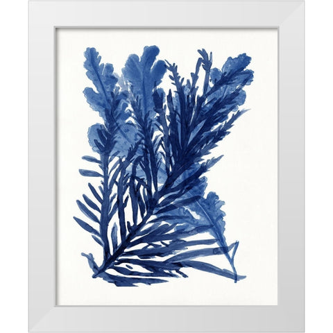 Indigo Ocean III White Modern Wood Framed Art Print by Stellar Design Studio