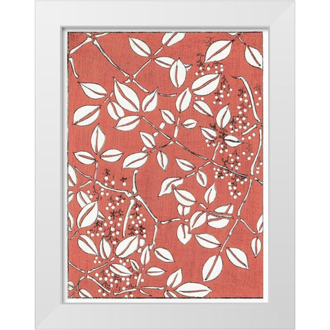 Vintage Woodblock Screen II White Modern Wood Framed Art Print by Stellar Design Studio