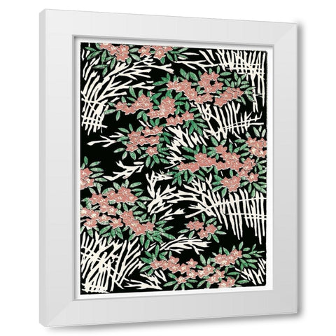 Vintage Woodblock Screen III White Modern Wood Framed Art Print by Stellar Design Studio