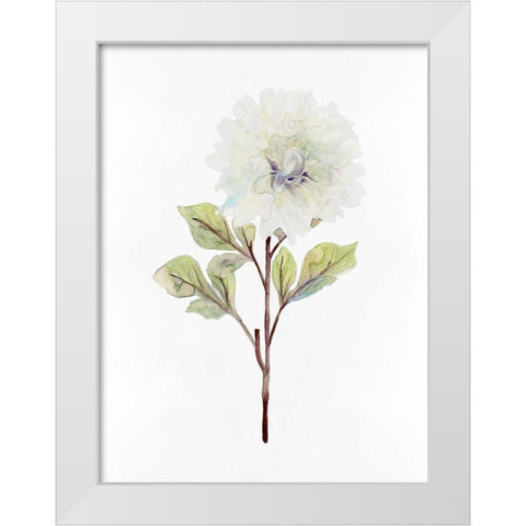 White Blossom I White Modern Wood Framed Art Print by Stellar Design Studio