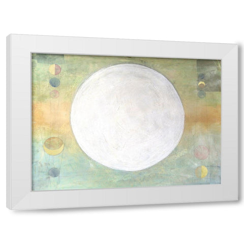 Celestial Skies I White Modern Wood Framed Art Print by Stramel, Renee W.