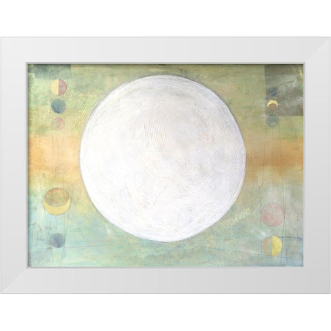 Celestial Skies I White Modern Wood Framed Art Print by Stramel, Renee W.
