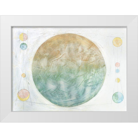 Celestial Skies II White Modern Wood Framed Art Print by Stramel, Renee W.