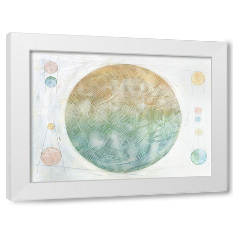 Celestial Skies II White Modern Wood Framed Art Print by Stramel, Renee W.