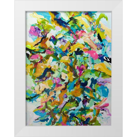 Morning Glory White Modern Wood Framed Art Print by Friedlander, Allan