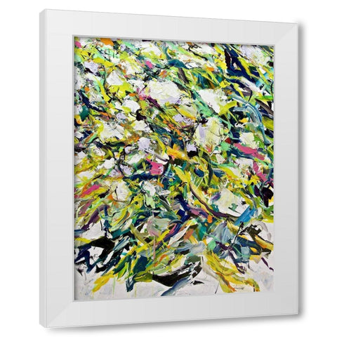 White Flowers White Modern Wood Framed Art Print by Friedlander, Allan