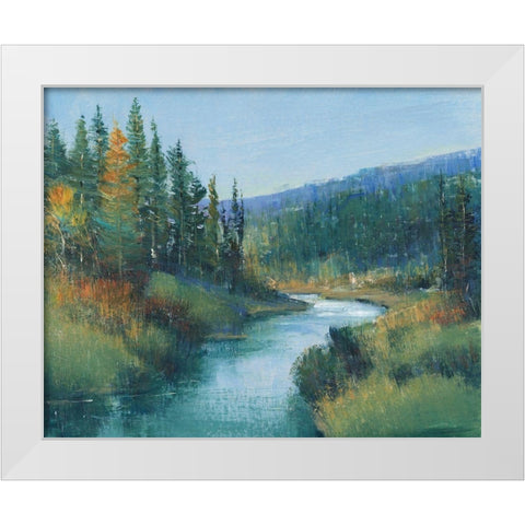 Trout Stream I White Modern Wood Framed Art Print by OToole, Tim