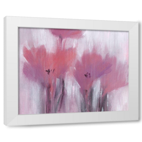 Vibrant Fuchsia Floral I White Modern Wood Framed Art Print by OToole, Tim