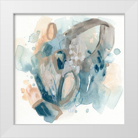 Soft Vortex II White Modern Wood Framed Art Print by Vess, June Erica