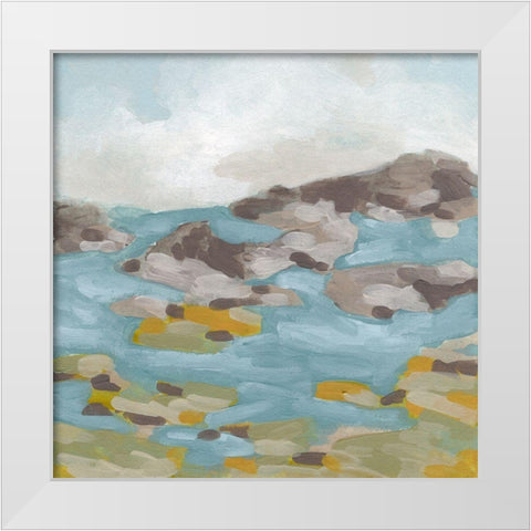Stone Shore II White Modern Wood Framed Art Print by Vess, June Erica