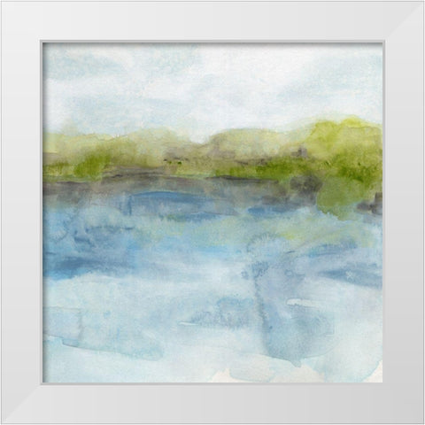 Watermark Shoreline II White Modern Wood Framed Art Print by Vess, June Erica