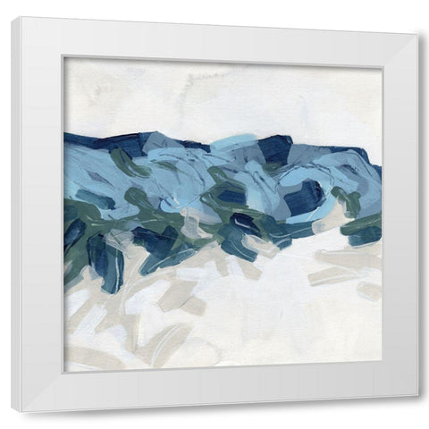 Mountain Strata I White Modern Wood Framed Art Print by Vess, June Erica