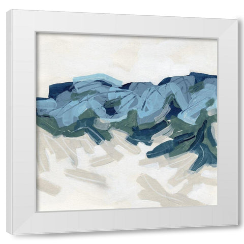 Mountain Strata II White Modern Wood Framed Art Print by Vess, June Erica