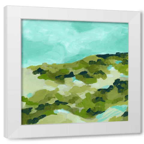 Spring Hillside II White Modern Wood Framed Art Print by Vess, June Erica