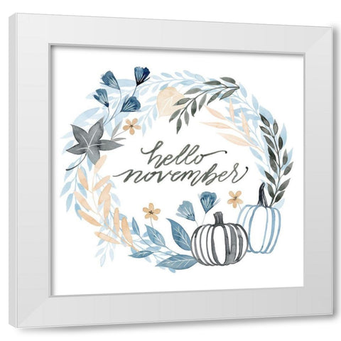 Azure Autumn II White Modern Wood Framed Art Print by Popp, Grace