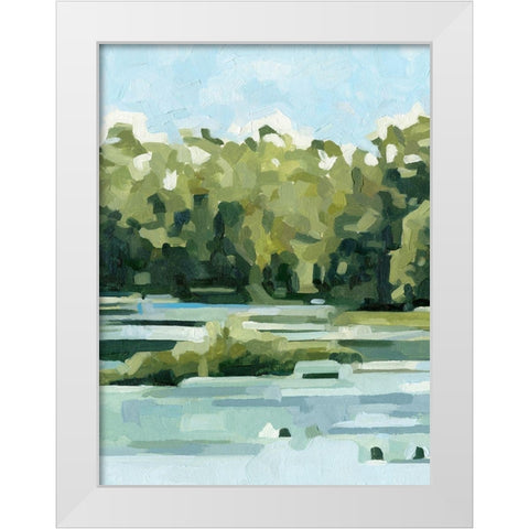 River Day I White Modern Wood Framed Art Print by Caroline, Emma