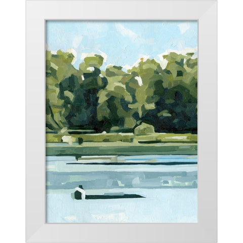 River Day II White Modern Wood Framed Art Print by Caroline, Emma