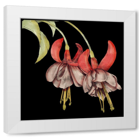 Graphic Fuchsia II White Modern Wood Framed Art Print by Goldberger, Jennifer