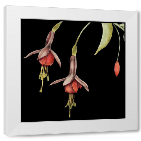 Graphic Fuchsia III White Modern Wood Framed Art Print by Goldberger, Jennifer