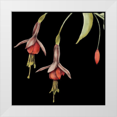 Graphic Fuchsia III White Modern Wood Framed Art Print by Goldberger, Jennifer