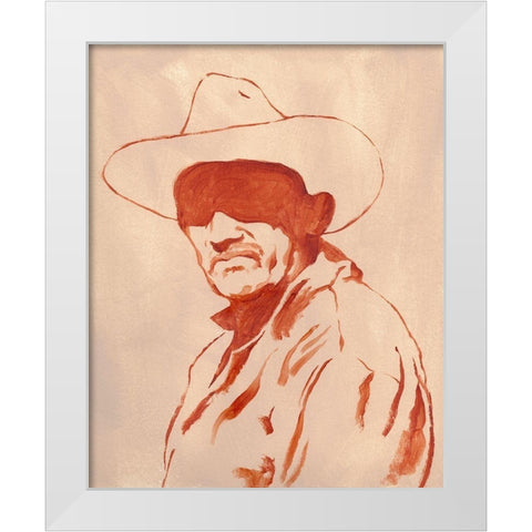 Man of the West II White Modern Wood Framed Art Print by Green, Jacob
