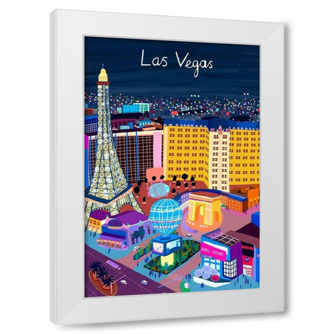 View from Above Las Vegas White Modern Wood Framed Art Print by Daly, Carla