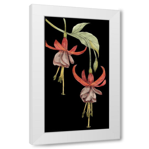 Graphic Fuchsia VI White Modern Wood Framed Art Print by Goldberger, Jennifer