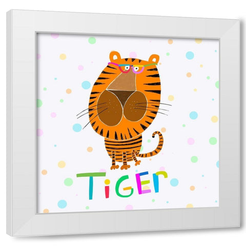 Animal Spots X White Modern Wood Framed Art Print by Daly, Carla