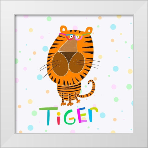 Animal Spots X White Modern Wood Framed Art Print by Daly, Carla